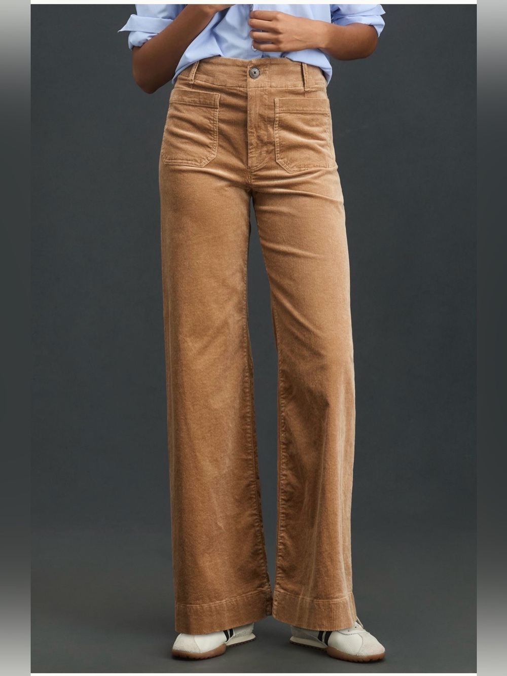 Maeve Colette Corduroy Wide-Leg High Rise full length - Picture 2 of 7